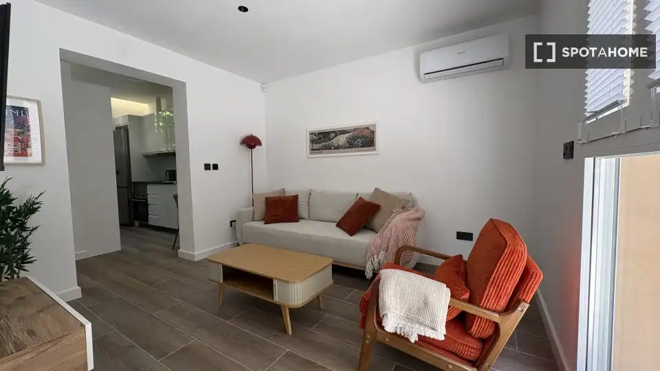 Sala de estar de Piso de alquiler en Madrid con Aire acondicionado, Calefacción y Amueblado