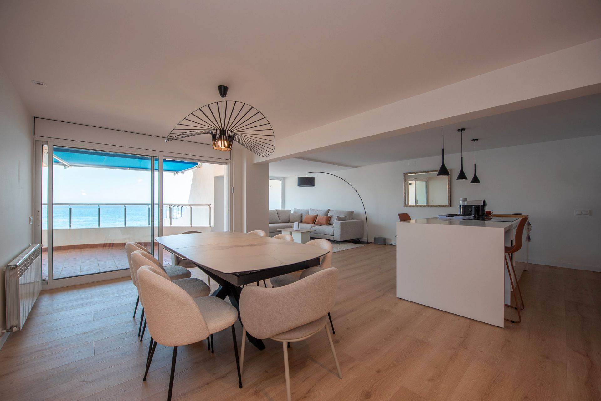 Esszimmer von Wohnung zur Miete in Sant Feliu de Guíxols mit Klimaanlage, Heizung und Parkett