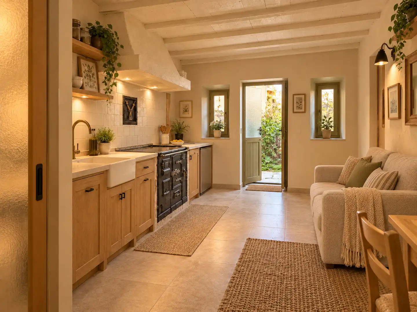 Cocina de Finca rústica en venta en Baiona con Jardín privado