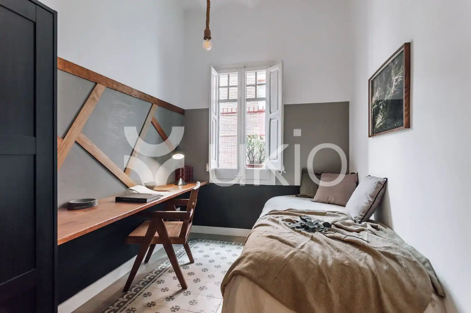 Habitación de Apartamento de alquiler en Barcelona con Aire acondicionado, Amueblado y Horno