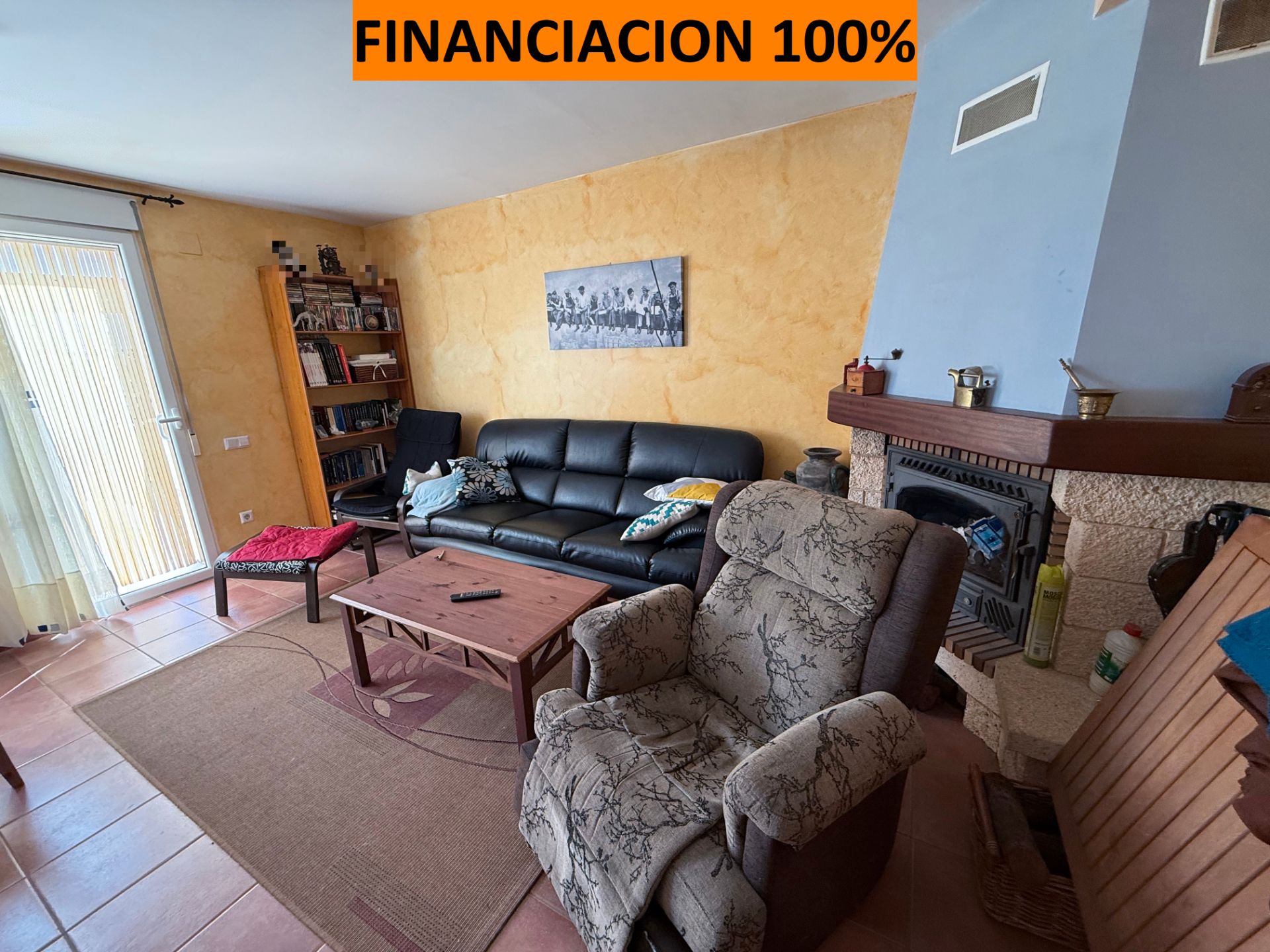 Sala d'estar de Casa adosada en venda en Ferreruela de Huerva amb Calefacció, Jardí privat i Terrassa