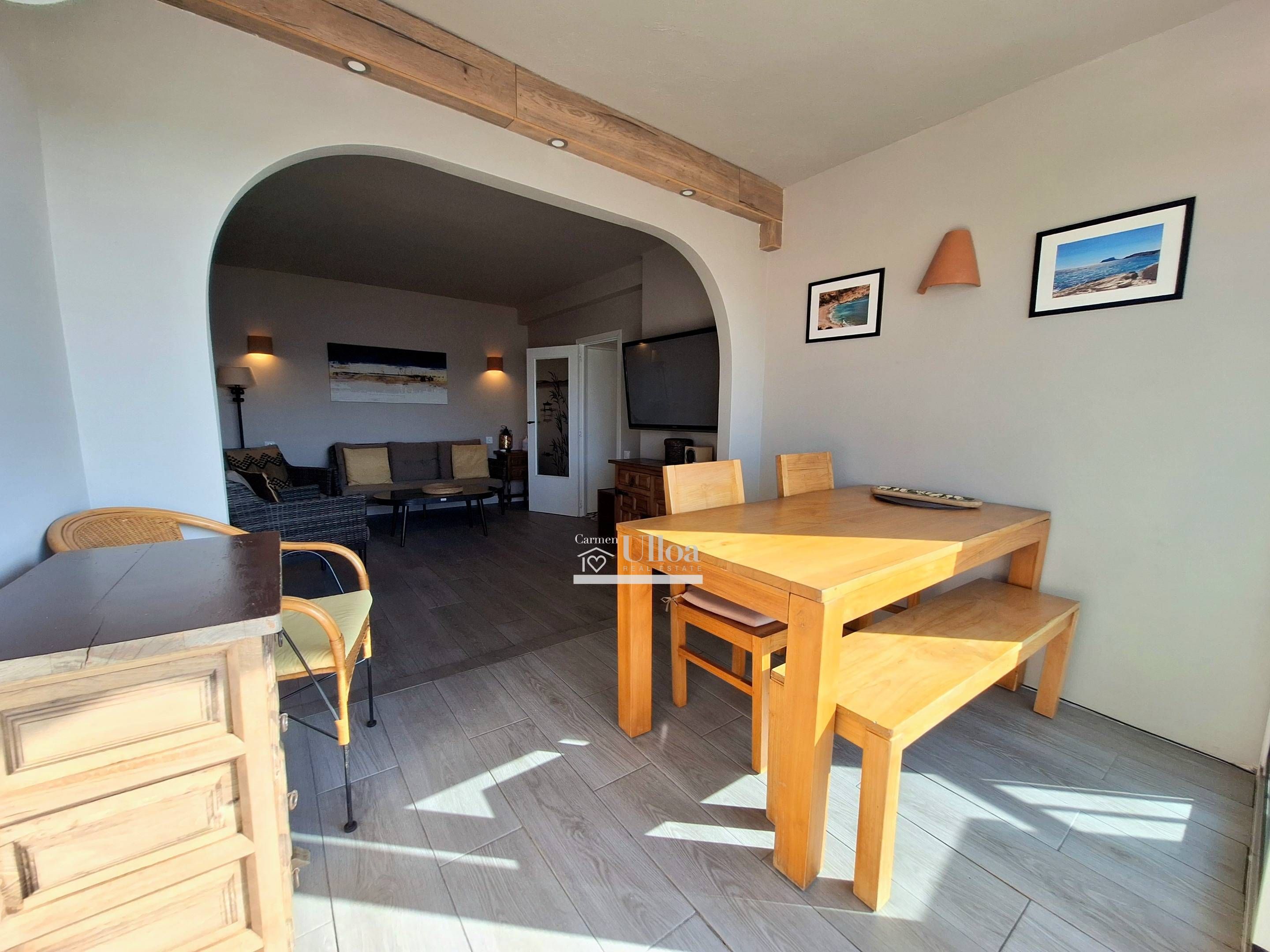 Menjador de Apartament en venda en Jávea / Xàbia amb Aire condicionat, Calefacció i Jardí privat