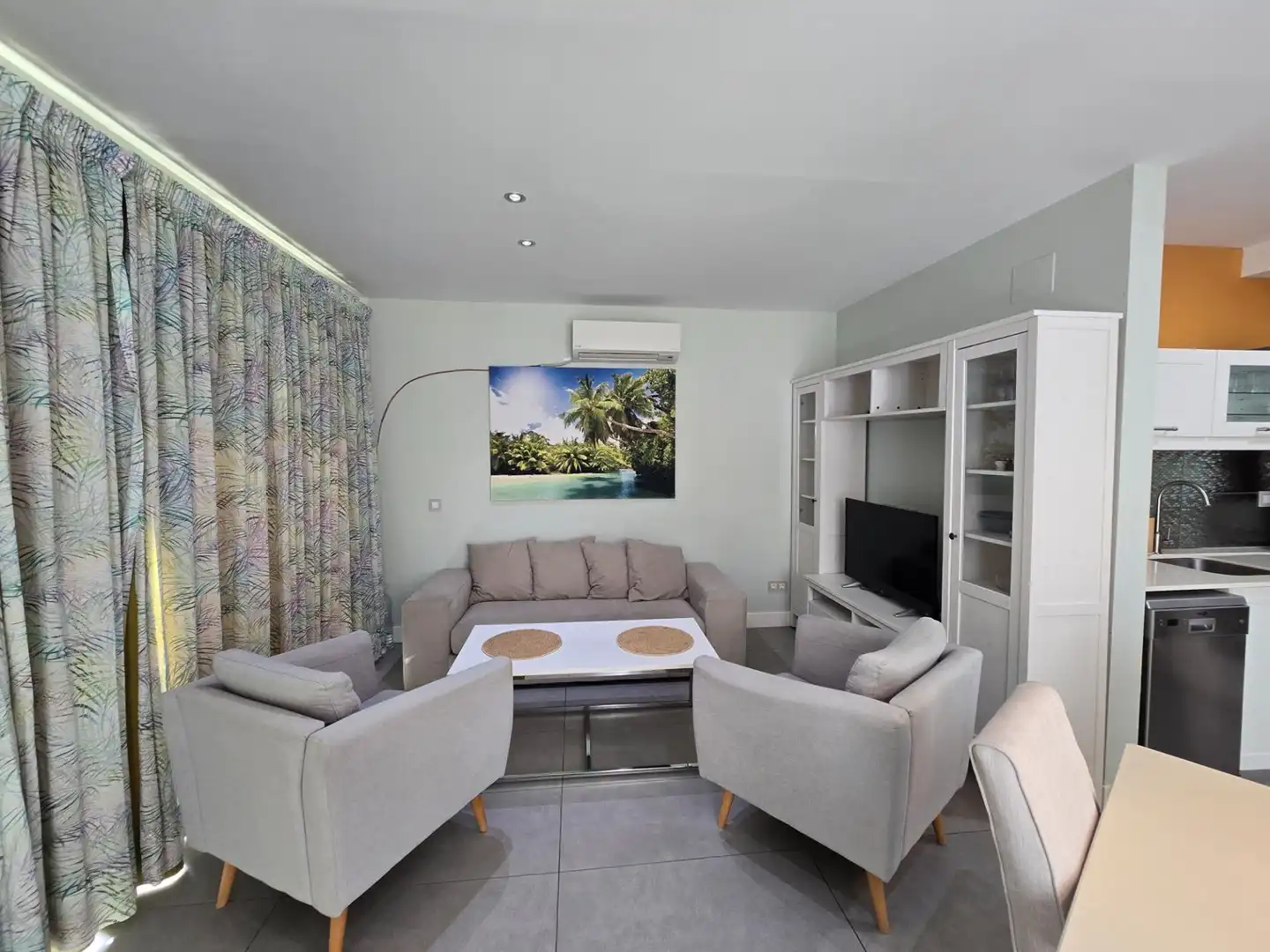 Living room of Apartments for rent in Mogán  with Air Conditioner, Terrace and Furnished