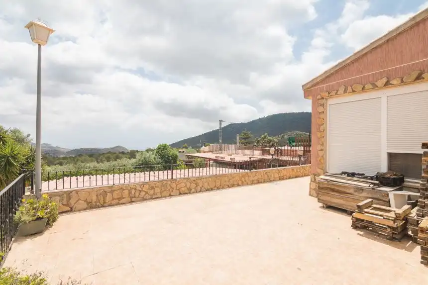 Terrassa de Casa o xalet en venda en Tibi amb Aire condicionat, Piscina i Moblat