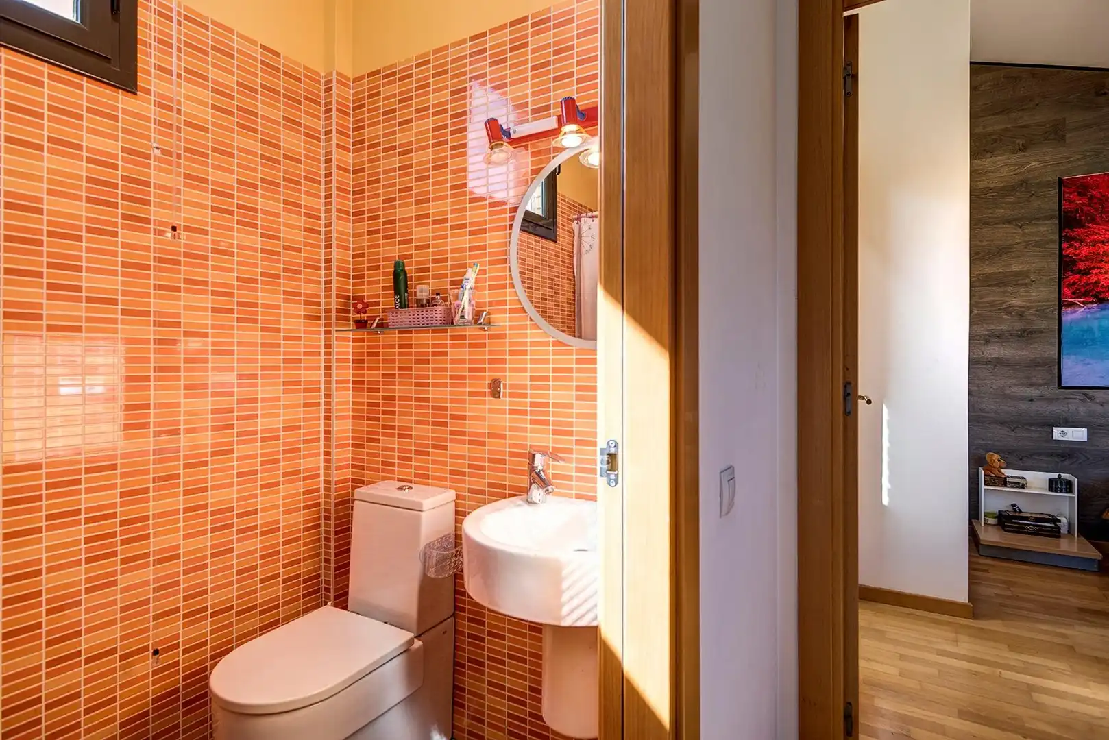 Baño de Casa o chalet en venta en La Pobla de Claramunt con Aire acondicionado, Calefacción y Jardín privado