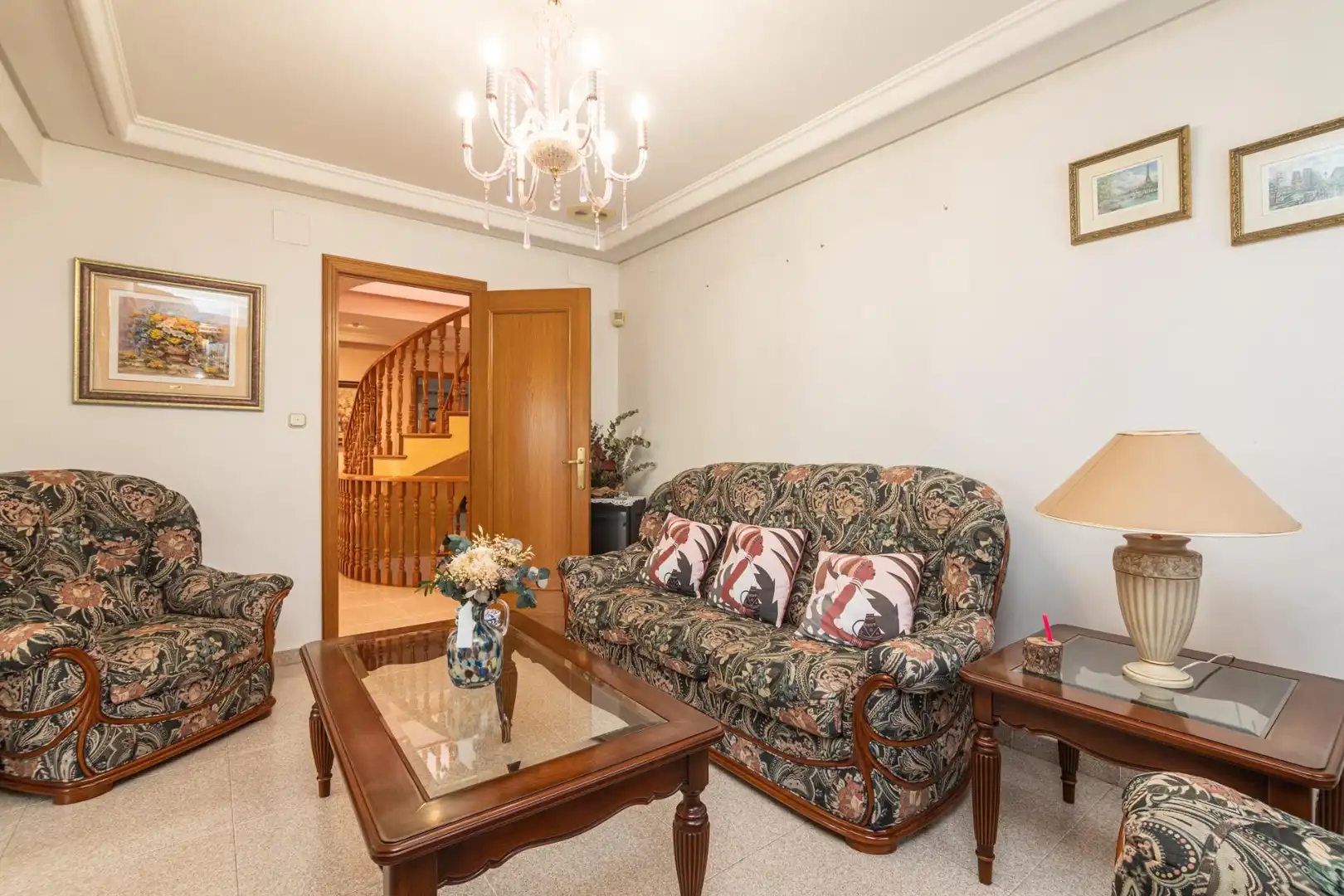 Sala de estar de Casa o chalet en venta en Elche / Elx con Jardín privado, Terraza y Piscina