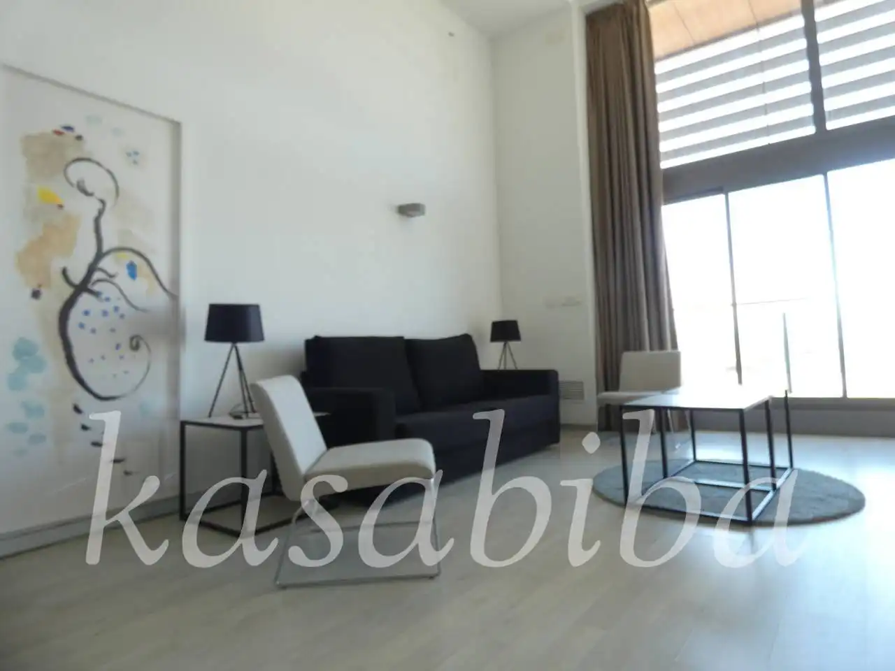 Wohnzimmer von Loft zur Miete in Valencia mit Klimaanlage, Heizung und Parkett