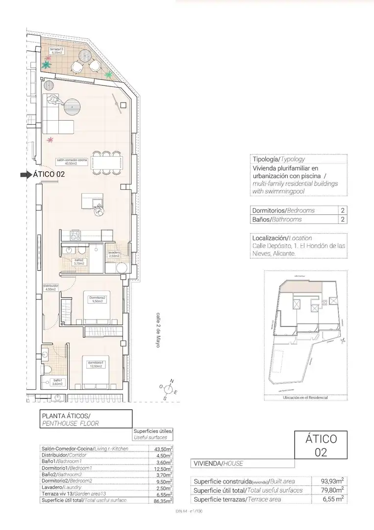 Penthouse mit Pool zum Verkauf in Hondón de las Nieves / El Fondó de les Neus, imagen 8