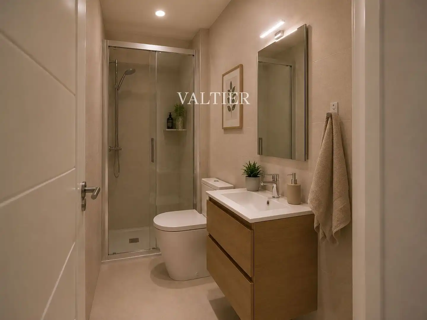 Badezimmer von Wohnung zur Miete in Madrid mit Klimaanlage und Möbliert