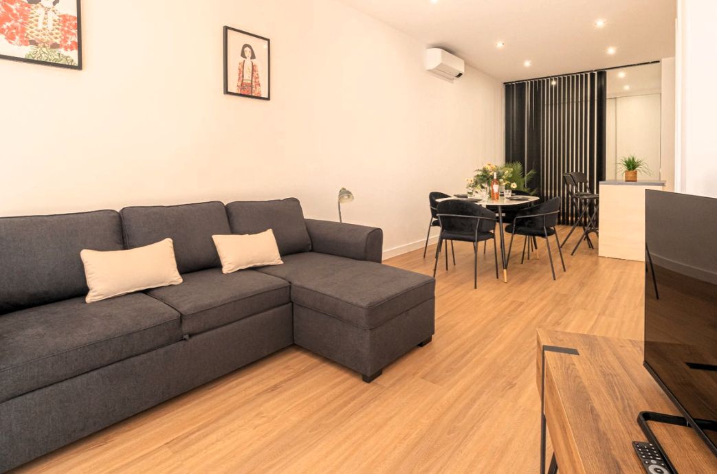 Sala de estar de Apartamento en venta en Mijas con Aire acondicionado, Terraza y Amueblado