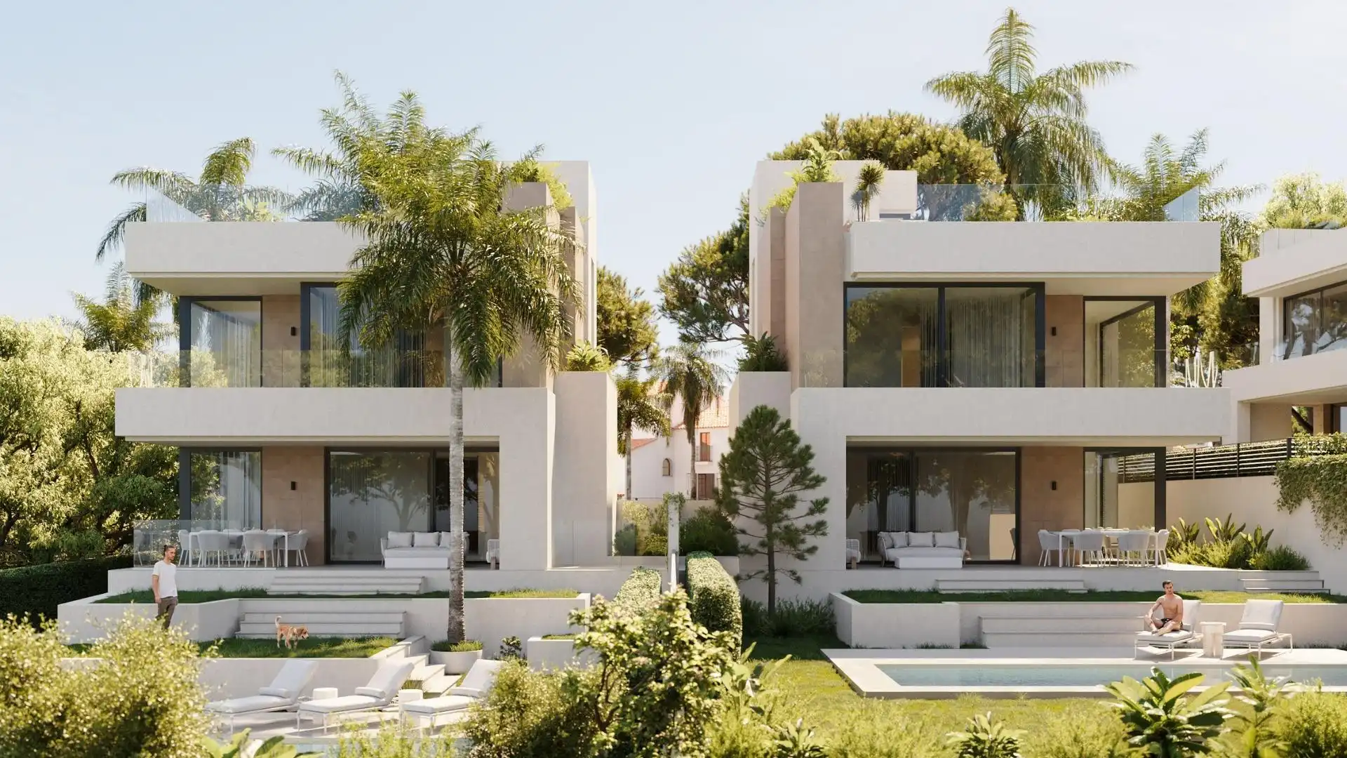 Exterior view of Houses for sale in Marbella  with Air Conditioner, Heating and Private garden