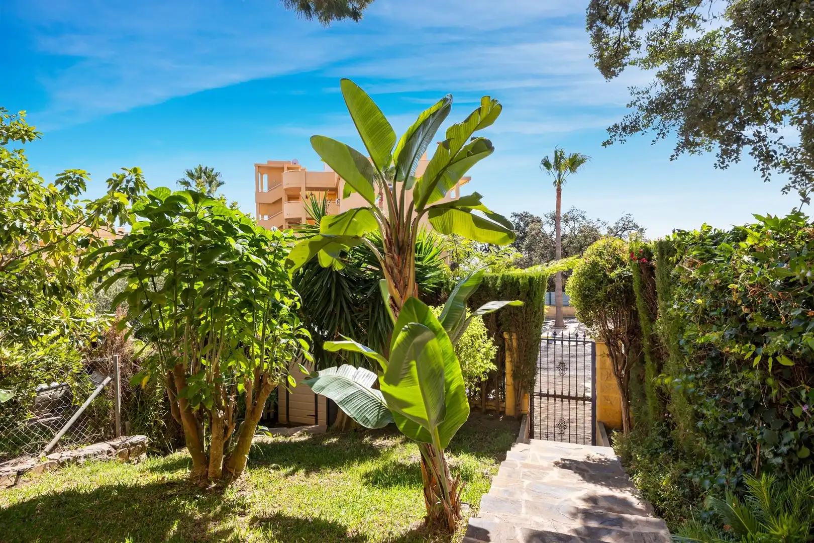 Garten von Wohnung zur Miete in Mijas mit Klimaanlage, Heizung und Privatgarten