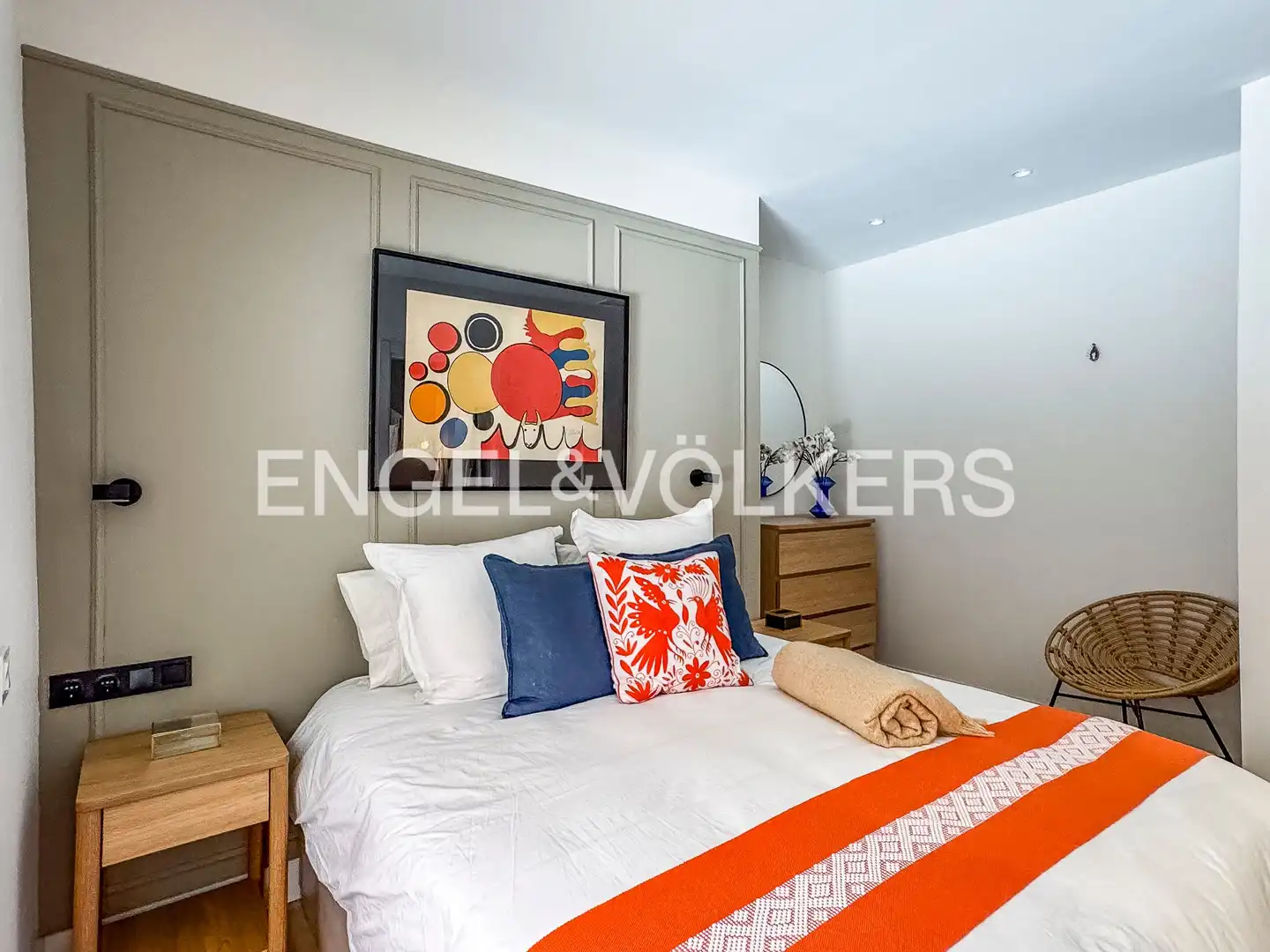 Bedroom of Flat for rent in Barcelona  with Air Conditioner, Heating and Parquet flooring