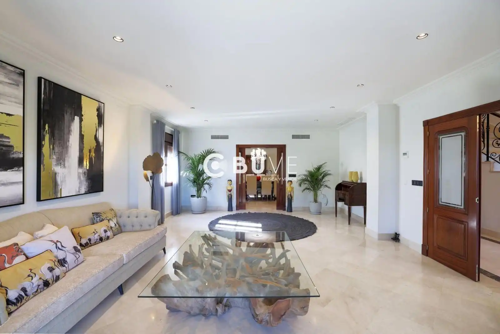 Sala d'estar de Casa adosada en venda en Tomares amb Aire condicionat, Calefacció i Jardí privat