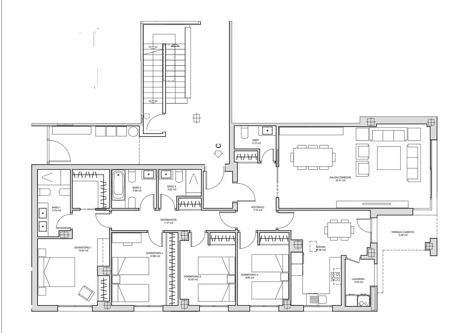 Ground floor for rent in Madrid  with Air Conditioner, Heating and Terrace