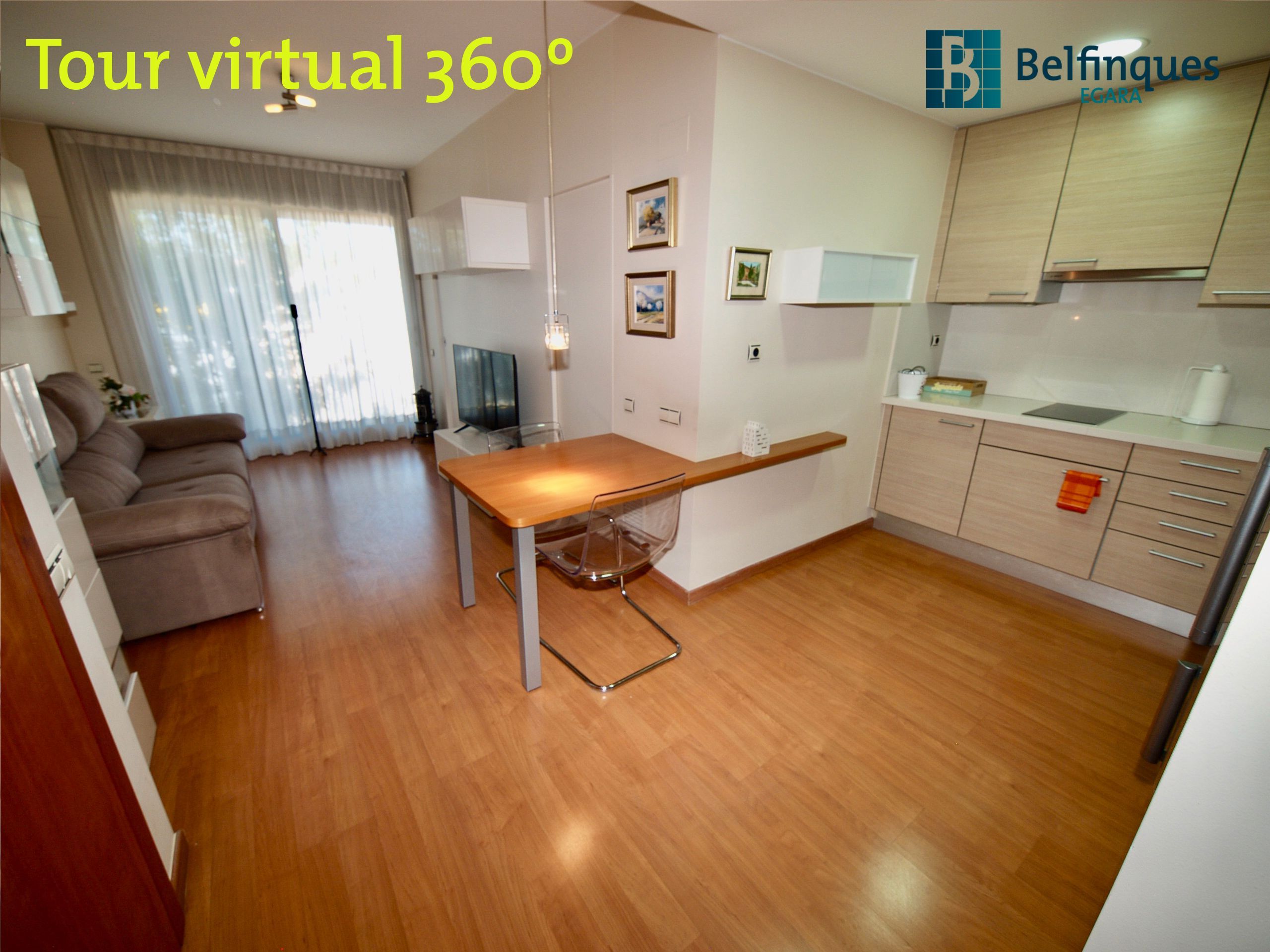 Sala d'estar de Estudi de lloguer en Terrassa amb Aire condicionat, Calefacció i Parquet