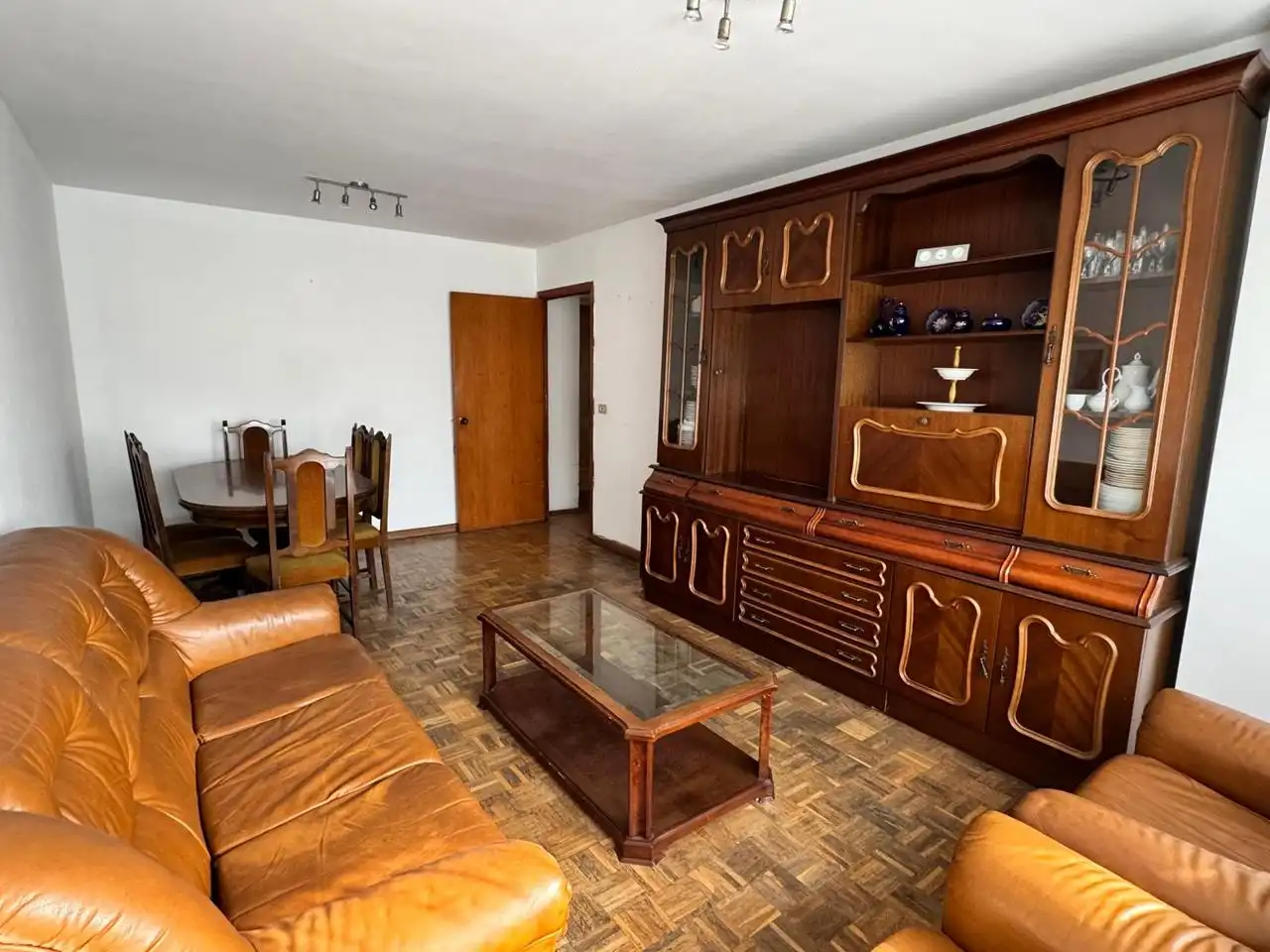 Wohnzimmer von Wohnung zum Verkauf in A Coruña Capital  mit Heizung, Parkett und Terrasse