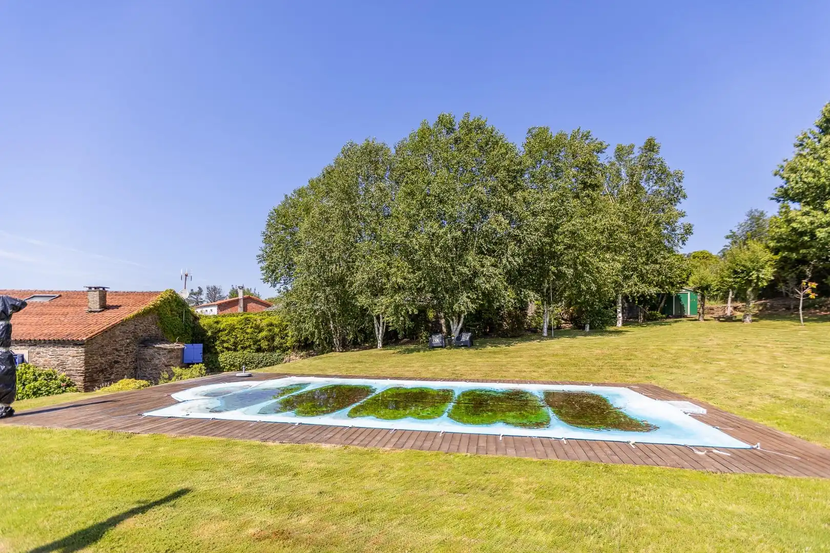 Piscina de Casa o chalet en venta en O Pino  con Calefacción, Jardín privado y Terraza