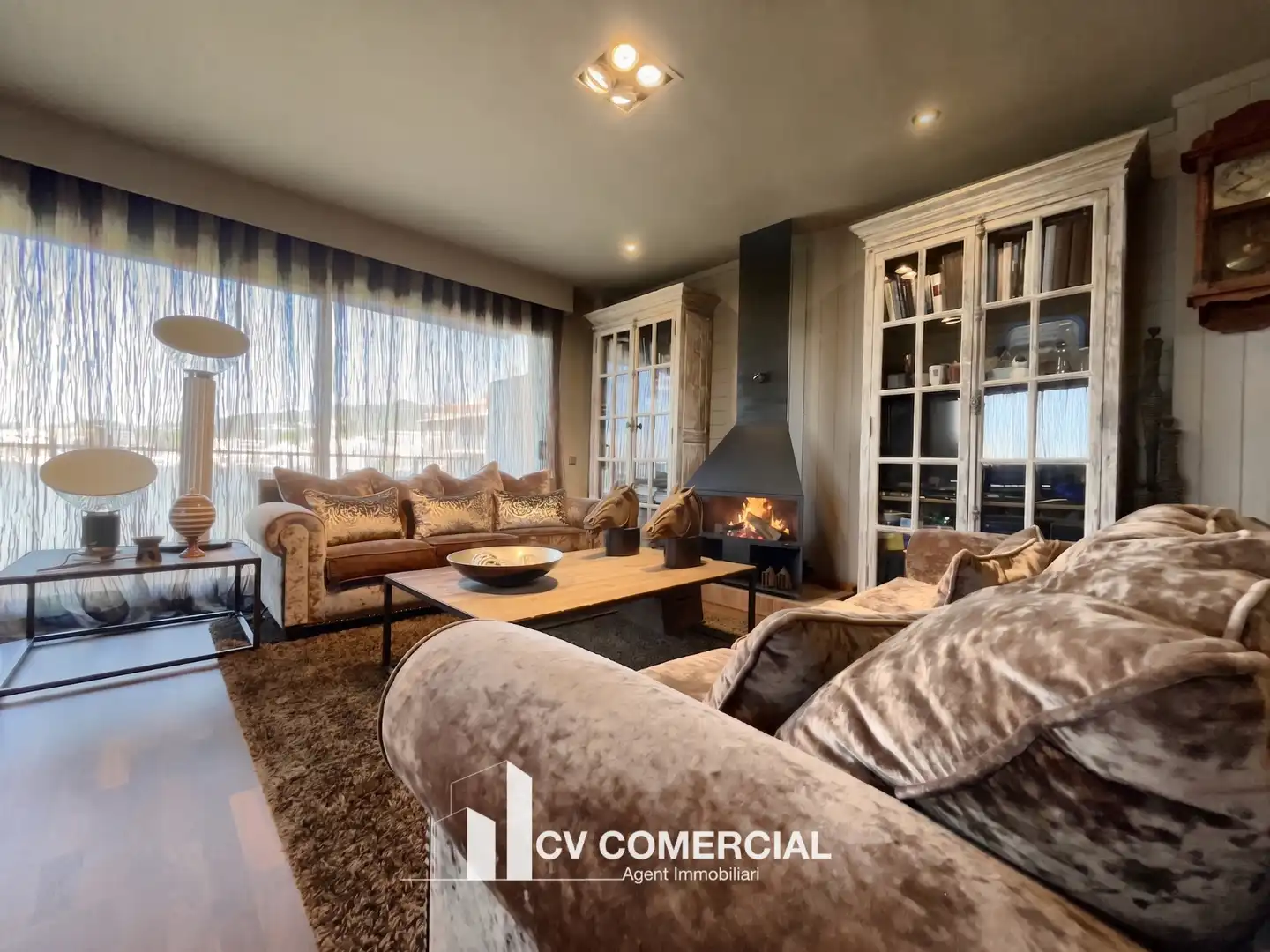 Sala de estar de Ático en venta en Tiana con Aire acondicionado, Calefacción y Parquet