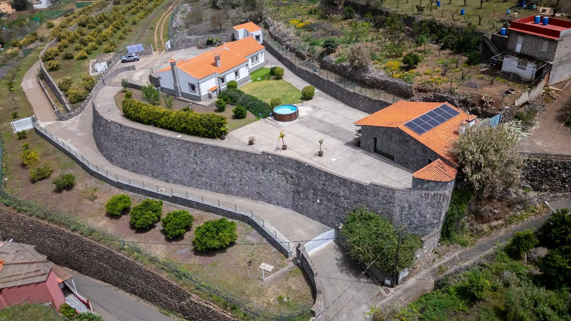 Vista exterior de Casa o chalet en venta en Vega de San Mateo con Aire acondicionado, Calefacción y Jardín privado