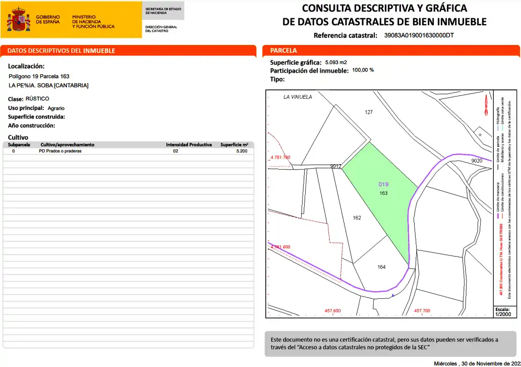 Land for sale in Barrio Veguilla, 2, Soba