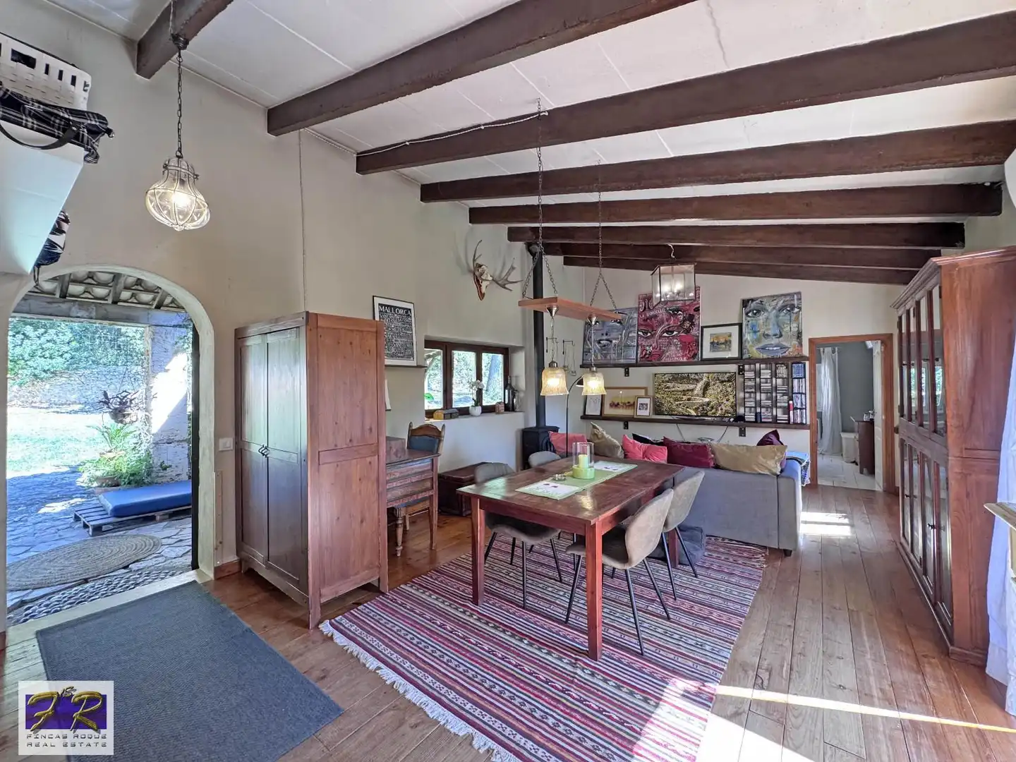 Sala de estar de Finca rústica en venta en Búger con Aire acondicionado, Terraza y Trastero