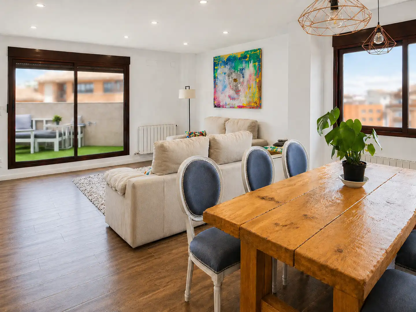 Comedor de Ático en venta en Castellón de la Plana / Castelló de la Plana con Calefacción, Parquet y Terraza