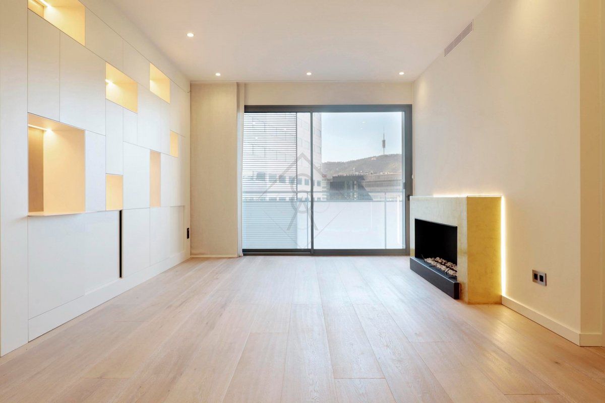 Living room of Flat for sale in  Barcelona Capital  with Heating, Parquet flooring and Terrace