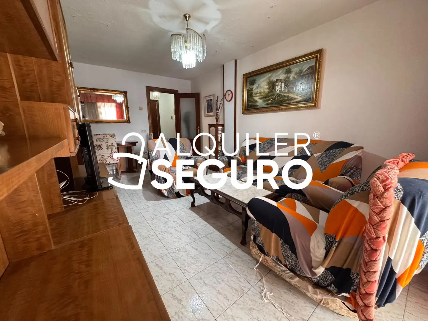 Living room of Flat for rent in Madrid  with Heating and Furnished