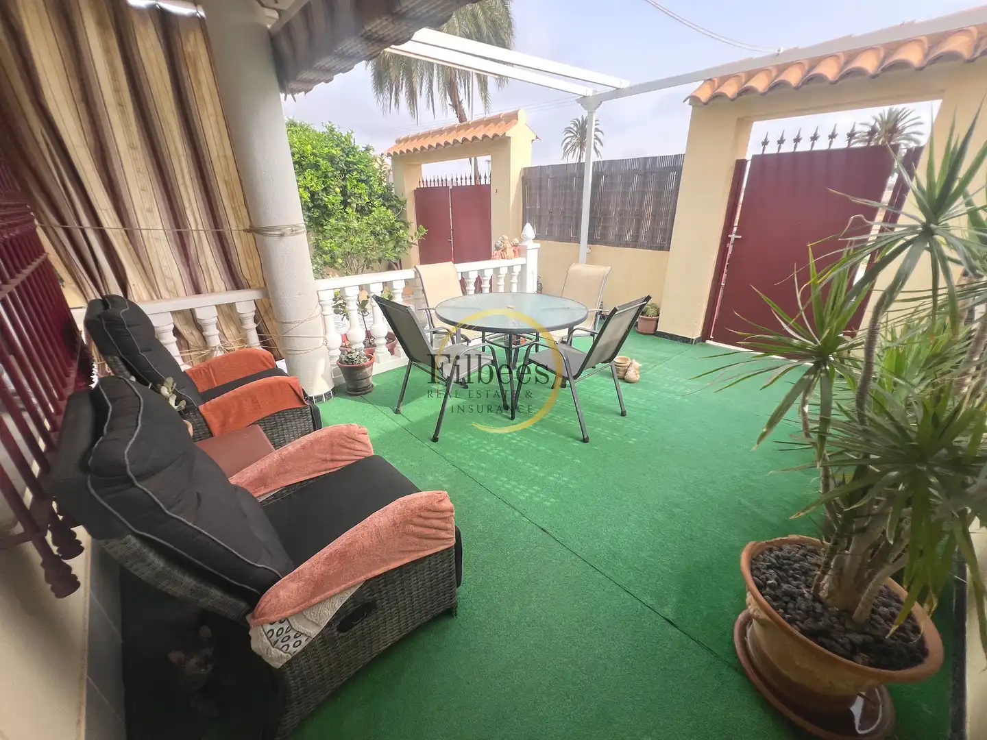 Terrassa de Finca rústica en venda en Mazarrón amb Aire condicionat, Jardí privat i Terrassa