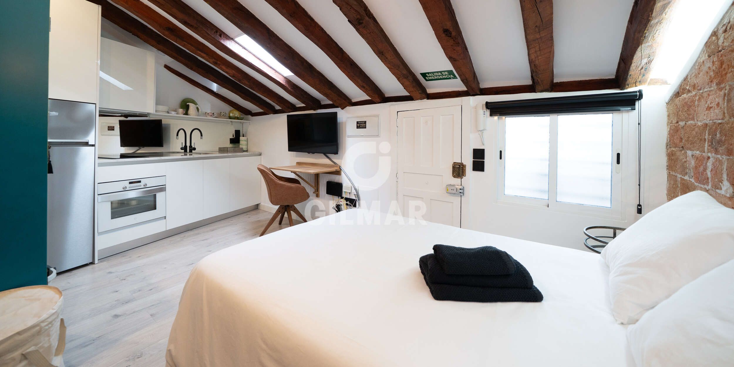 Bedroom of Flat for sale in  Madrid Capital  with Heating