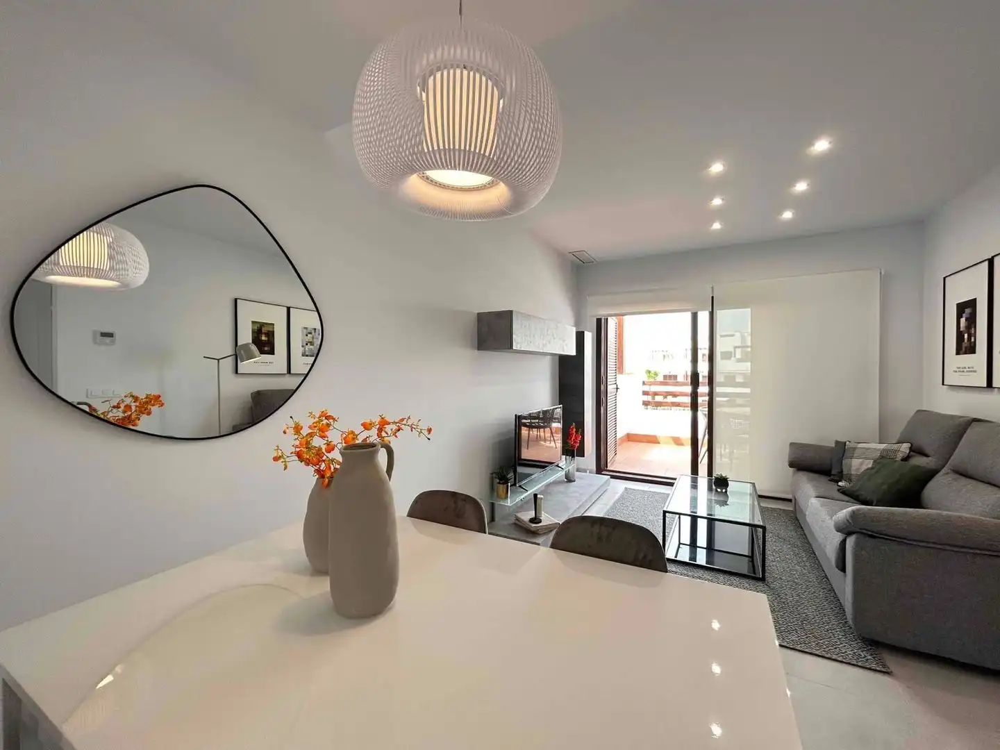 Wohnzimmer von Wohnung zum Verkauf in Pulpí mit Klimaanlage, Terrasse und Schwimmbad