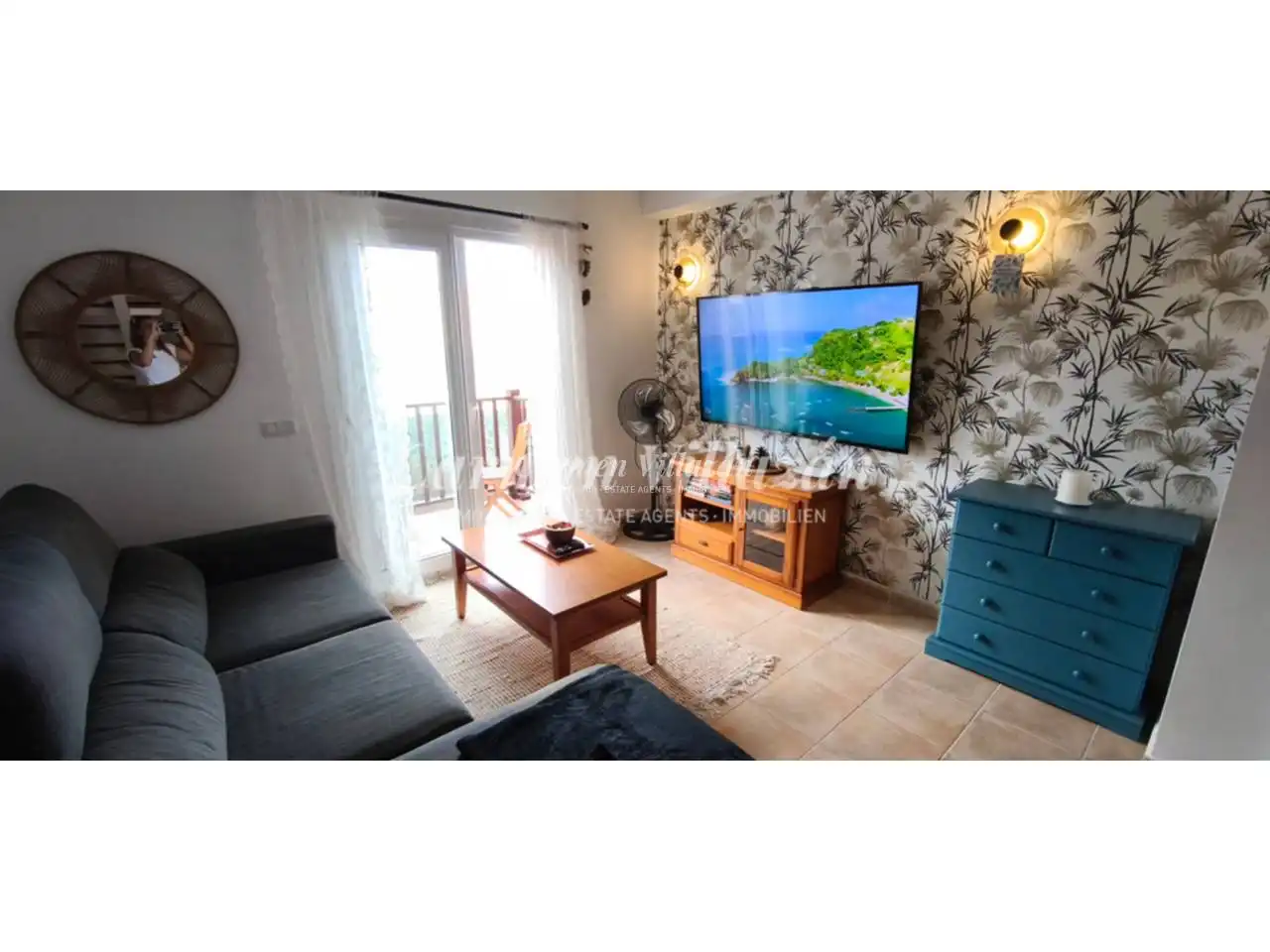 Wohnzimmer von Maisonette zum Verkauf in Antigua mit Möbliert, Balkon und Gemeinschaftspool
