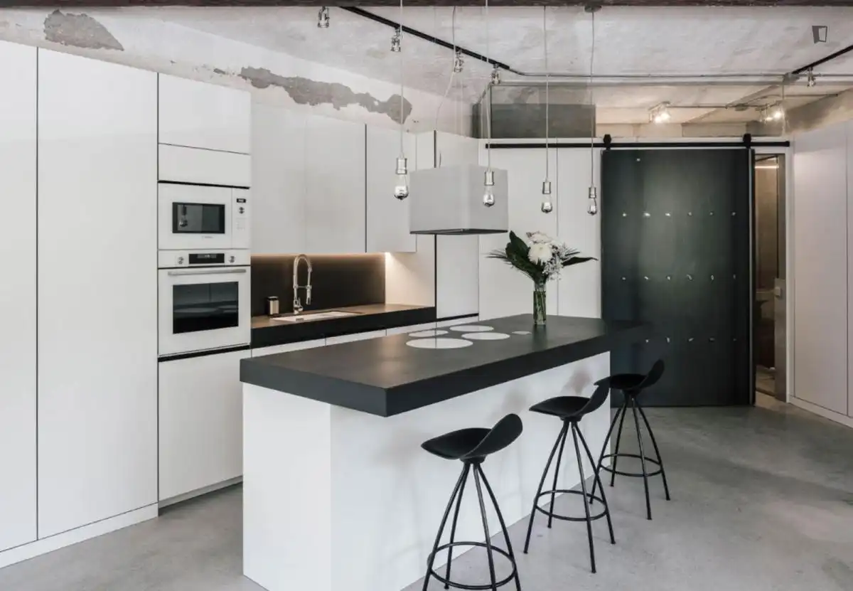 Kitchen of Study for rent in Madrid  with Air Conditioner, Heating and Furnished