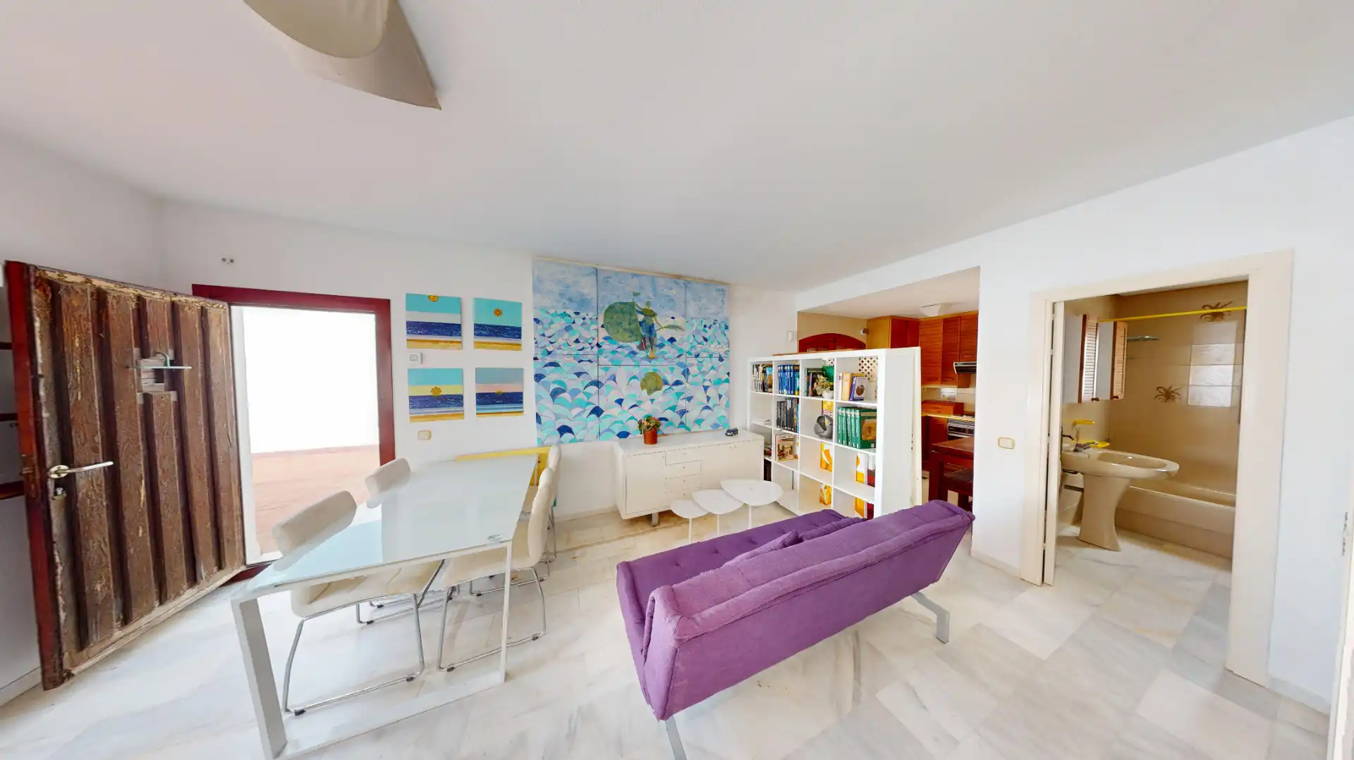 Living room of Flat for sale in Manilva  with Terrace, Furnished and Washing machine
