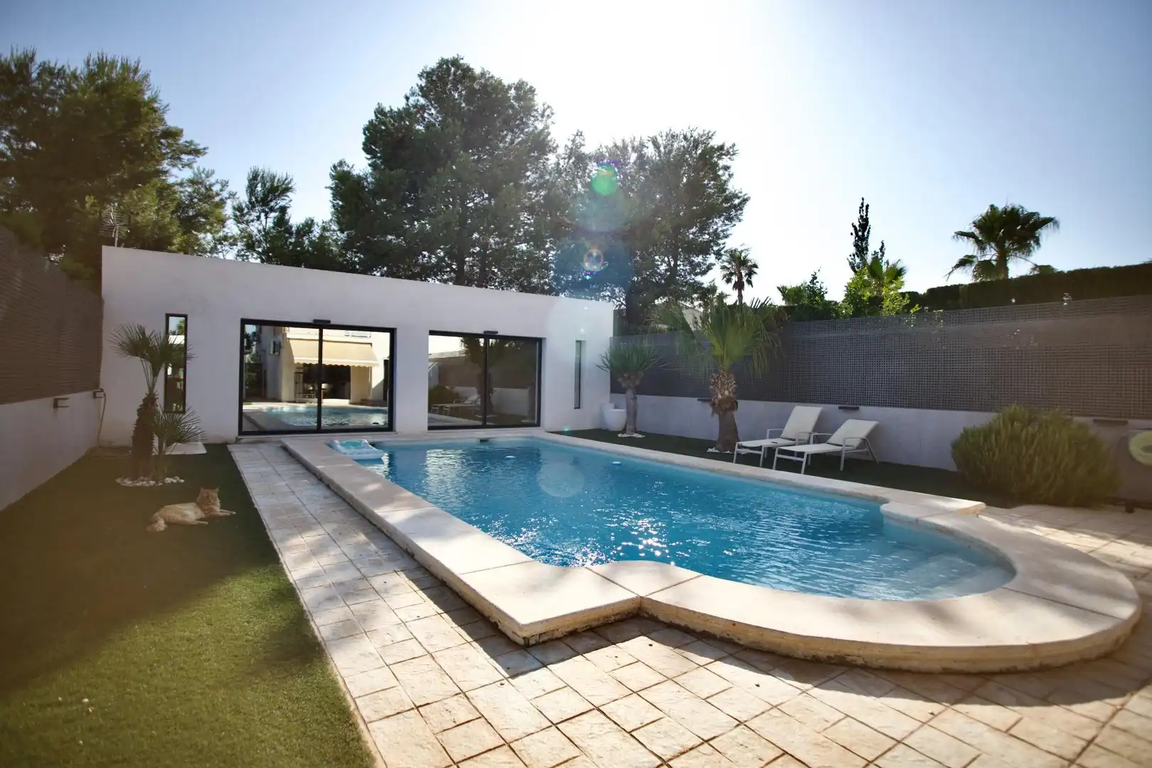 Swimming pool of Detached homes for sale in Monforte del Cid  with Air Conditioner, Private garden and Parquet flooring