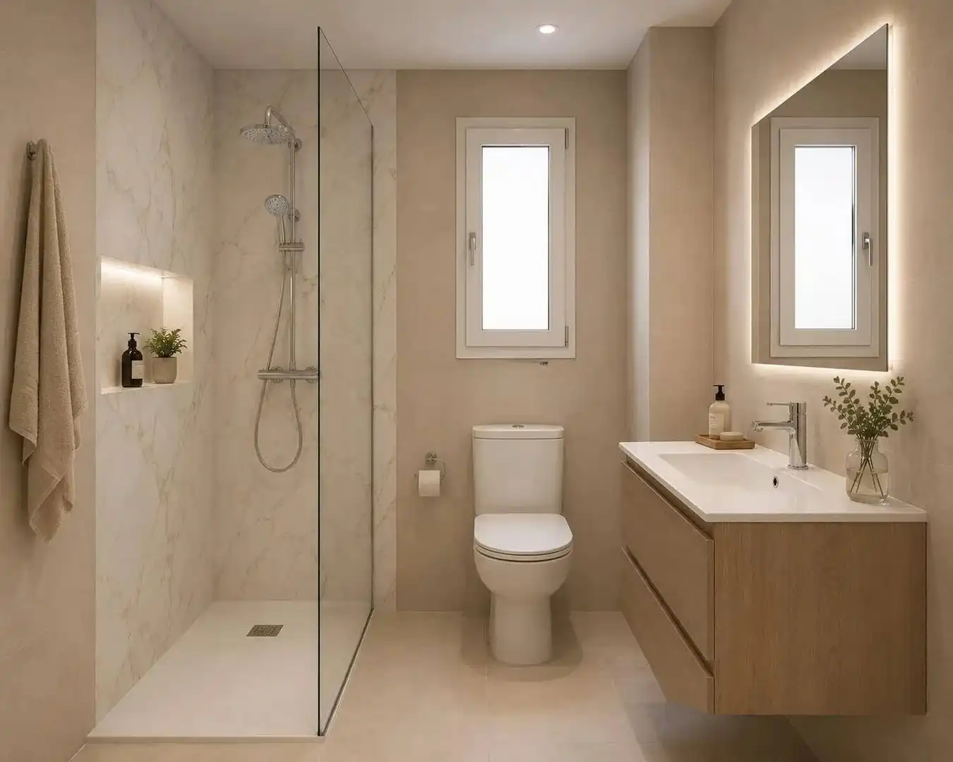 Bany de Apartament en venda en Cartagena amb Aire condicionat, Jardí privat i Terrassa