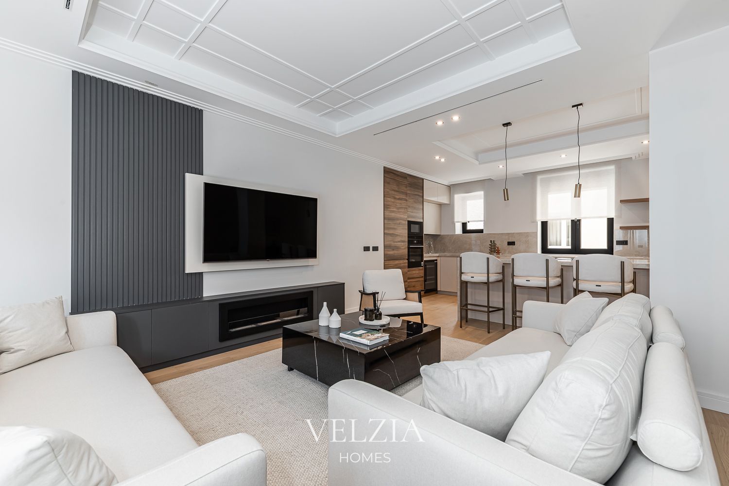 Living room of Flat for sale in  Madrid Capital  with Air Conditioner, Heating and Terrace