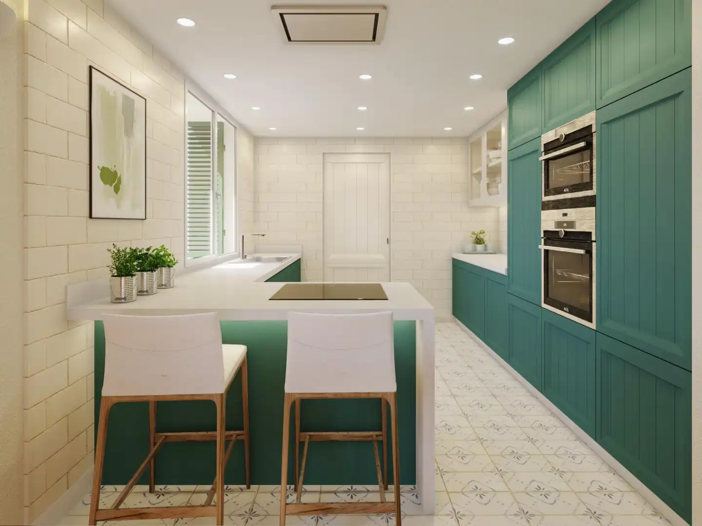 Cocina de Casa o chalet en venta en Jávea / Xàbia con Jardín privado, Terraza y Piscina comunitaria