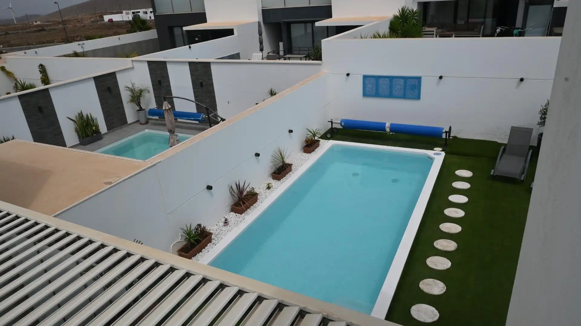 Piscina de Casa adosada en venta en La Oliva con Aire acondicionado, Jardín privado y Terraza