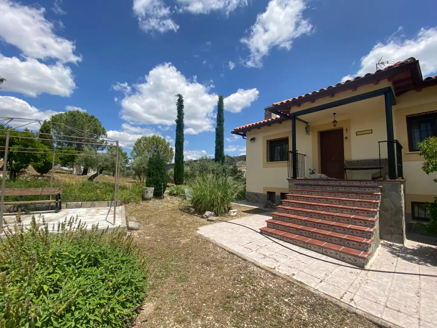 Vista exterior de Casa o chalet en venta en Auñón con Jardín privado, Terraza y Piscina