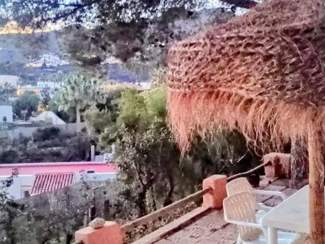 Terrace of Flat for rent in Mojácar  with Air Conditioner, Private garden and Swimming Pool