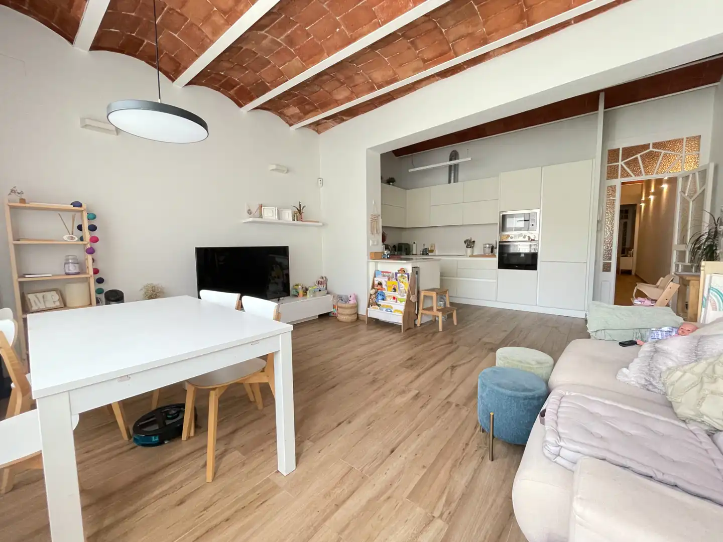 Wohnzimmer von Erdgeschoss zum Verkauf in Granollers mit Klimaanlage, Heizung und Privatgarten