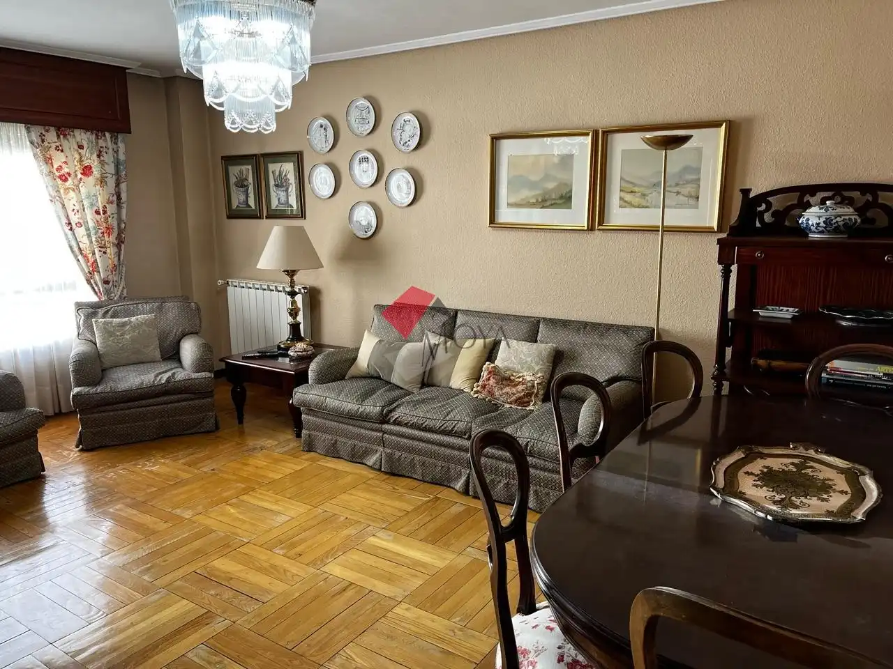 Wohnzimmer von Wohnung zum Verkauf in Vigo  mit Heizung, Terrasse und Abstellraum
