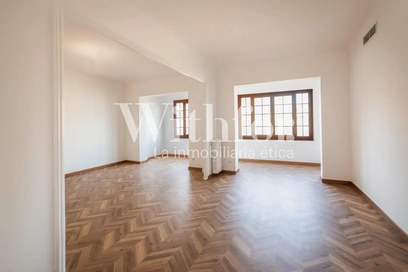 Sala de estar de Piso de alquiler en Barcelona con Aire acondicionado, Calefacción y Parquet