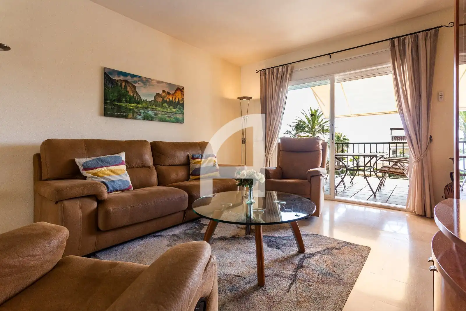 Sala de estar de Piso en venta en Mijas con Aire acondicionado, Calefacción y Terraza