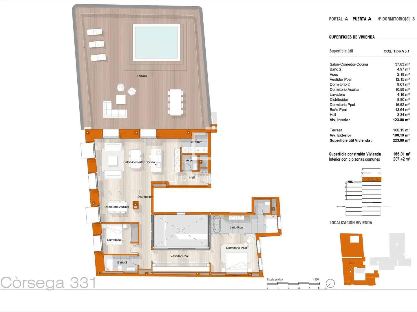 Wohnung zum Verkauf in Barcelona mit Klimaanlage, Terrasse und Schwimmbad
