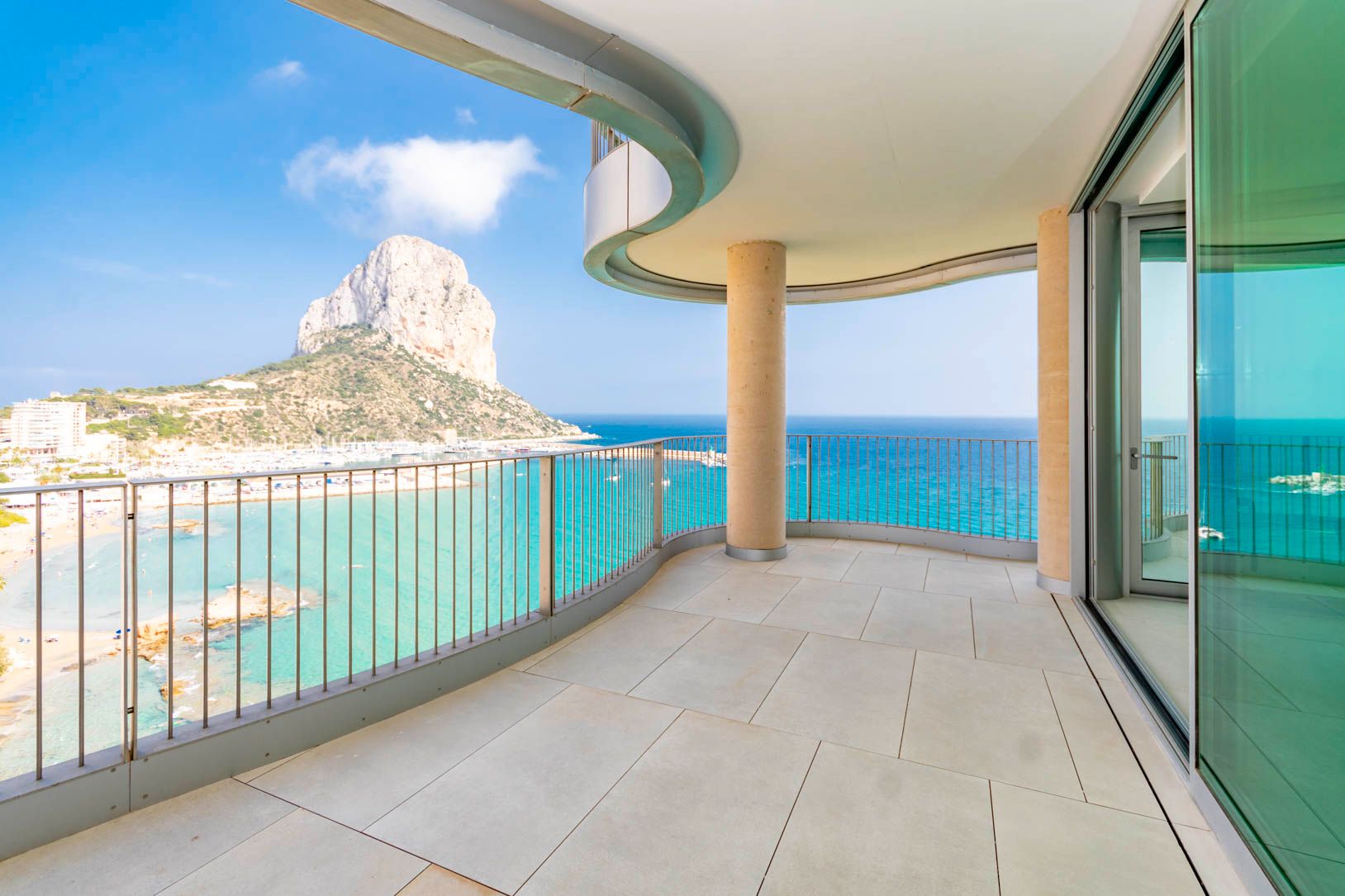 Terrace of Flat for sale in Calpe / Calp  with Air Conditioner, Heating and Private garden