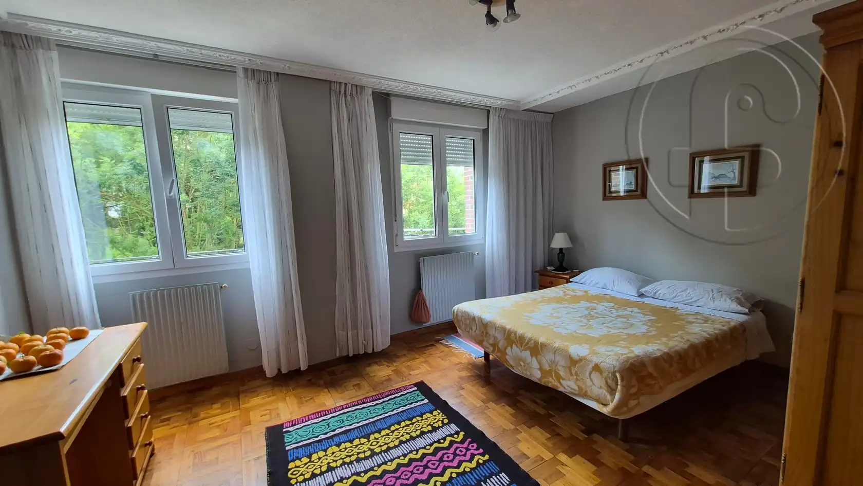 Bedroom of Flat for rent in Santander  with Heating, Parquet flooring and Furnished