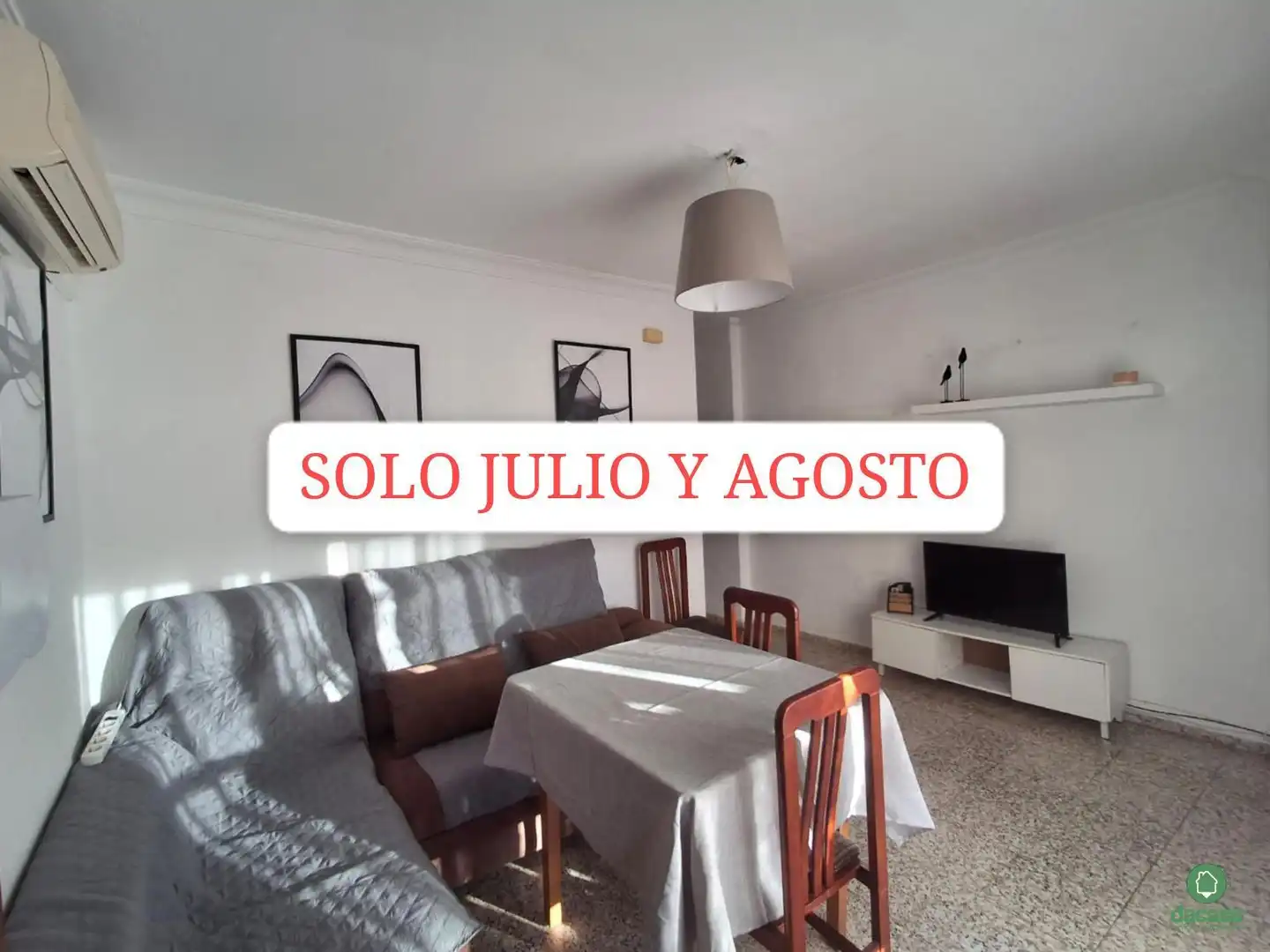 Sala d'estar de Pis de lloguer en Huelva amb Aire condicionat, Moblat i Forn